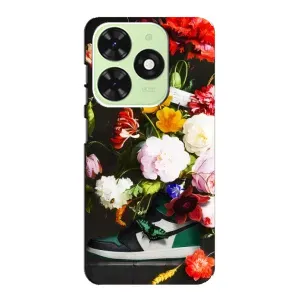 Бренднові Чохли для Tecno Pop 8 - (PREMIUMPrint) (Nike цветы)