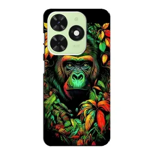 Чохол з Мавпами Tecno Pop 8 - (AlphaPrint) (Мавпа в квітах)