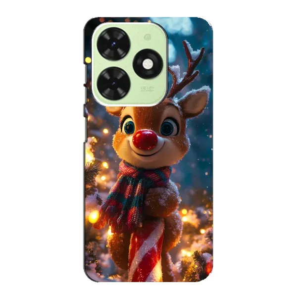 Чехол с принтом «Олень с шарфом» для TECNO Pop 8