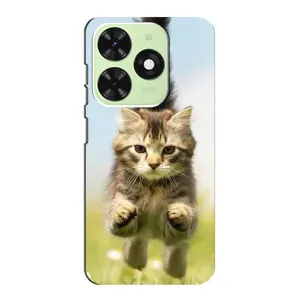 Чехлы с Котиками для Tecno Pop 8 (VPrint) (Прыжок кота)