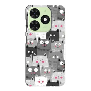 Чехлы с Котиками для Tecno Pop 8 (VPrint) (Рисованные котики)