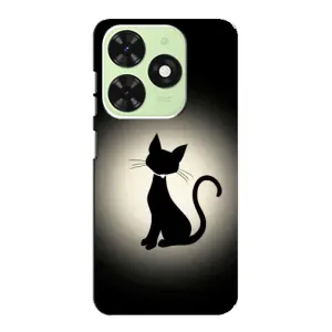 Чохол з принтом для Tecno Pop 8 (AlphaPrint) Модні коти (Силует котика)