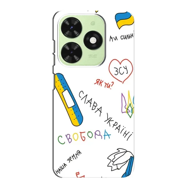 Чехол с принтом «Стикер» для TECNO Pop 8