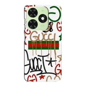 Бренднові Чохли для Tecno Pop 8 - (PREMIUMPrint) (Стиль GUUCI)