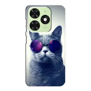 Чохол з принтом для Tecno Pop 8 (AlphaPrint) Модні коти (Стильний кіт)