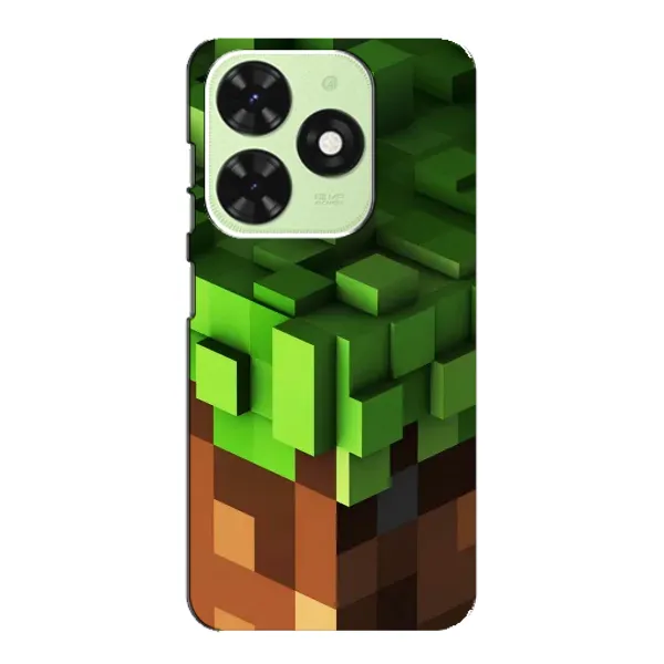 Чохол з принтом «текстура Майнкрафт» для TECNO Pop 8