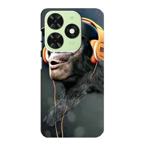 Чохол з Мавпами Tecno Pop 8 - (AlphaPrint) (В навушниках)