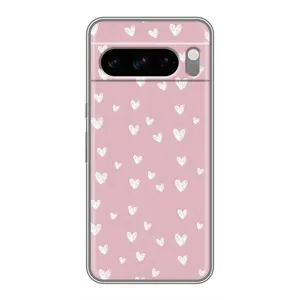 Чехол с принтом «Сердечки на розовом» для TECNO Pop X