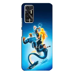 Чехол с принтом Фантастическая четверка для TECNO Pova-2 (LE7n) (Герои Фантастическая Четверка)