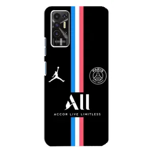 Чехлы PSG для TECNO Pova-2 (LE7n) (AlphaPrint) (футболка ПСЖ)
