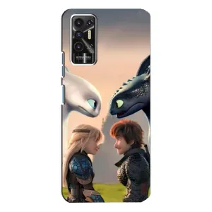 Чехол как приручить дракона на TECNO Pova-2 (LE7n) (Иккинг и Астрид)