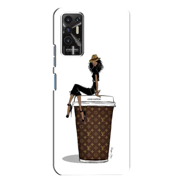 Чехол с принтом «кофе LOUIS VUITTON» для TECNO Pova 2 (LE7n)