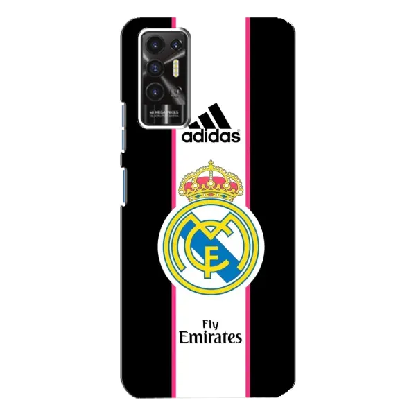 Чехол с принтом «лого Real Madrid» для TECNO Pova 2 (LE7n)