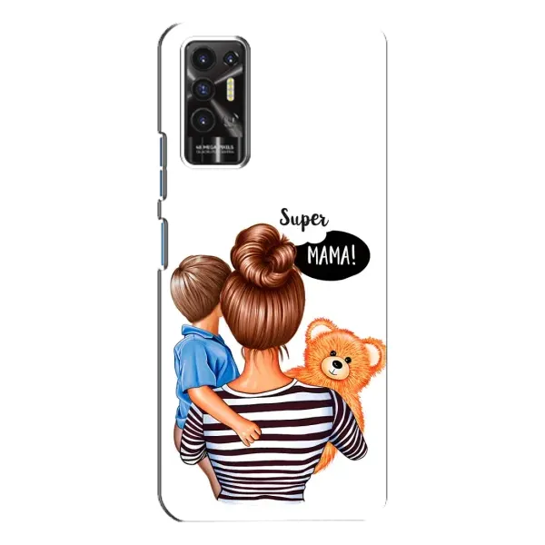 Чехол с принтом «Мама с сыном» для TECNO Pova 2 (LE7n)