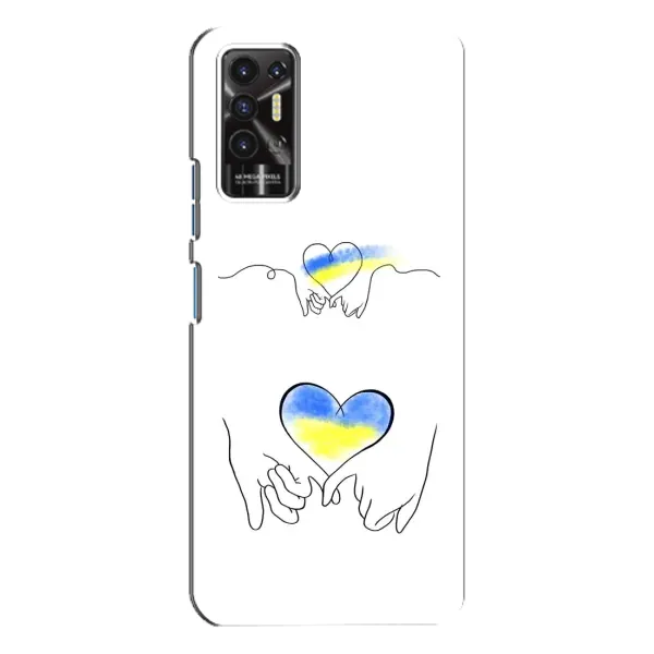Чехол с принтом «Мир Украине» для TECNO Pova 2 (LE7n)