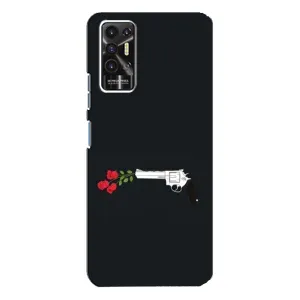 Чехлы (ART) Цветы на TECNO Pova-2 (LE7n) (VPrint) (Неожиданные цветы)