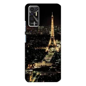 Чохол Ейфелева Вежа TECNO Pova-2 (LE7n) - (AlphaPrint) (Нічний Париж)