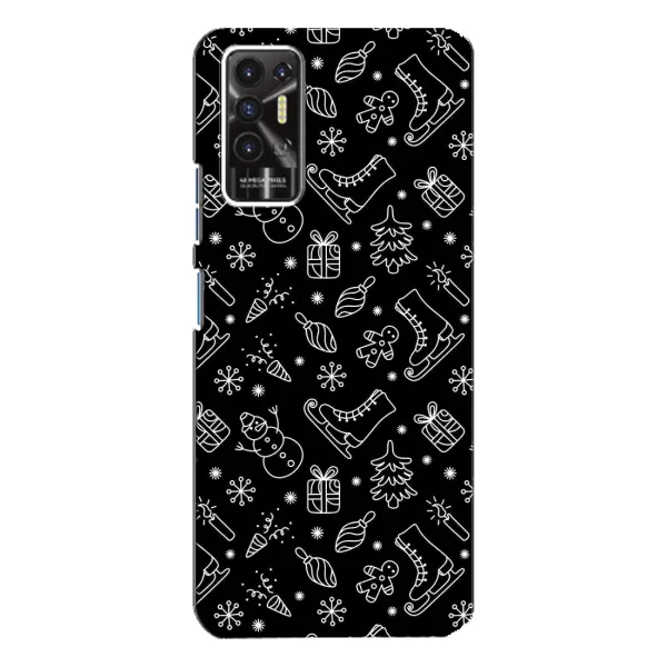 Чехол с принтом «Новогодний фон» для TECNO Pova 2 (LE7n) Чехол с принтом «Новогодний фон» для TECNO Pova 2 (LE7n)