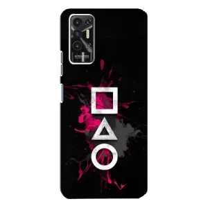 Чехол Гра в кальмара для TECNO Pova-2 (LE7n) (Символы Игра кальмара)