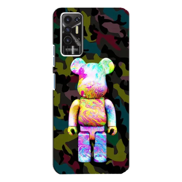 Чехол с принтом «Яркий Bearbrick» для TECNO Pova 2 (LE7n)