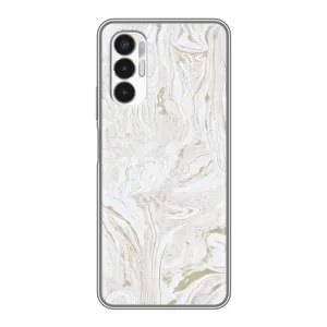 Мраморный чехол на Tecno POVA 3 (LF7n) (VPrint) (Белый мрамор)