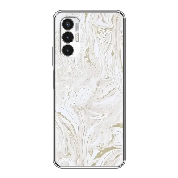 Чехол с принтом «Белый мрамор» для TECNO POVA 3 (LF7n)