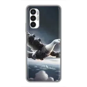 Чехол с мемом Тралалело тралала на Tecno POVA 3 (LF7n) (Бомбардини гусини)