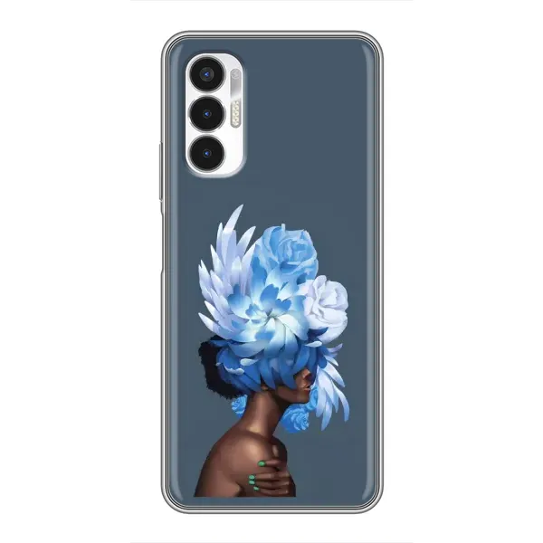 Чехол с принтом «Цветы на голове» для TECNO POVA 3 (LF7n)