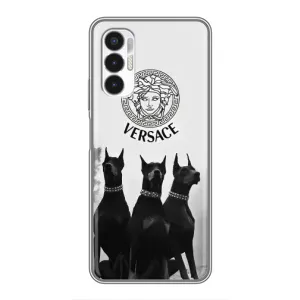 Чохли VERSACE для ТЕКНО ПОВА 3 (ЛФ7н) (PREMIUMPrint) (Доберман Версаче)