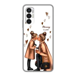 Чехол с печатью для Tecno POVA 3 (LF7n) - (Мама с ребенком) (AlphaPrint) (Дочка и мама)