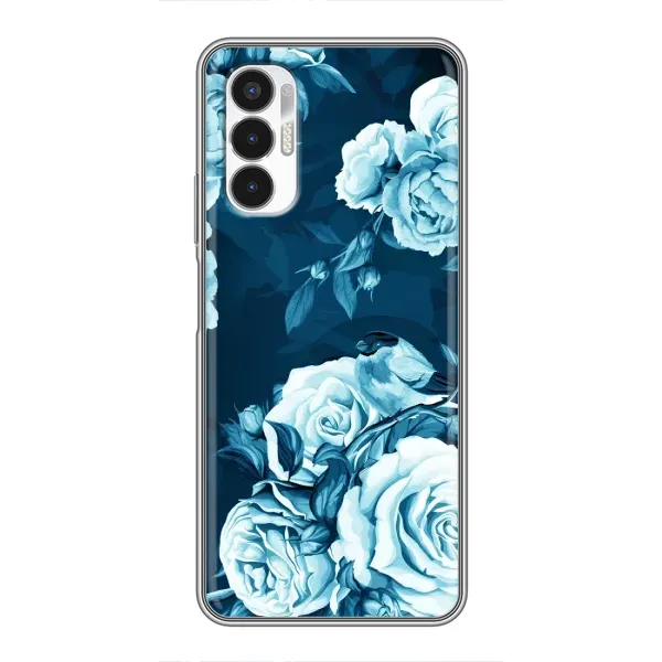 Чехол с принтом «Голубые Бутоны» для TECNO POVA 3 (LF7n)