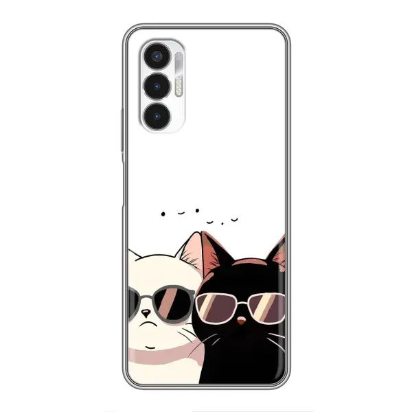 Чохол з принтом «Коти в окулярах» для TECNO POVA 3 (LF7n)
