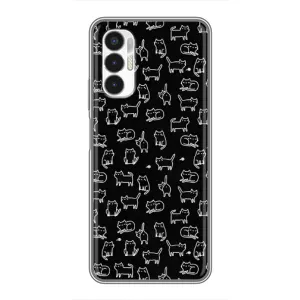 Чохол з принтом для Tecno POVA 3 (LF7n) (AlphaPrint) Модні коти (Маленькі котики)