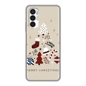Різдвяні, Святкові Чохли для ТЕКНО ПОВА 3 (ЛФ7н) (Merry Christmas)