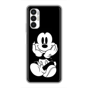 Міккі Маус чохол для Tecno POVA 3 (LF7n) (AlphaPrint - Мультяшні) (Маус на чорному)