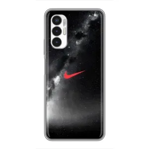 Чохол для Tecno POVA 3 (LF7n) - з принтом Найк (AlphaPrint) (Найк червоний)