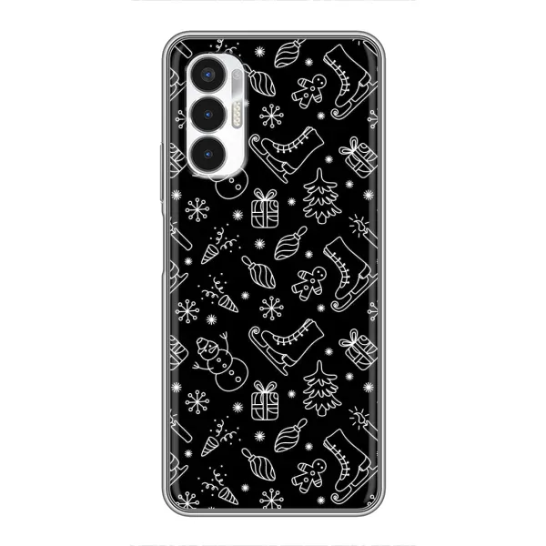 Чехол с принтом «Новогодний фон» для TECNO POVA 3 (LF7n)