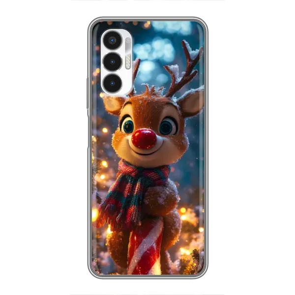 Чехол с принтом «Олень с шарфом» для TECNO POVA 3 (LF7n)