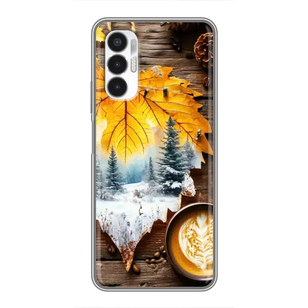 Чехол с принтом «Осенне-зимний кофе» для TECNO POVA 3 (LF7n)