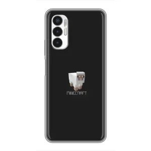 Чехол Майнкрафт на Tecno POVA 3 (LF7n) (AlphaPrint) Minecraft (Овечка Майнкрафт)