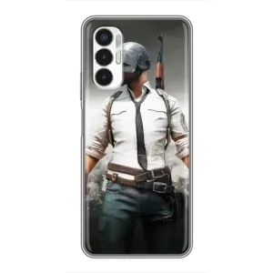 Чехол PUBG для техно Пова 3 (AlphaPrint)