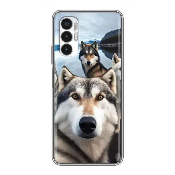 Чехол с принтом «Селфи ХАски» для TECNO POVA 3 (LF7n)