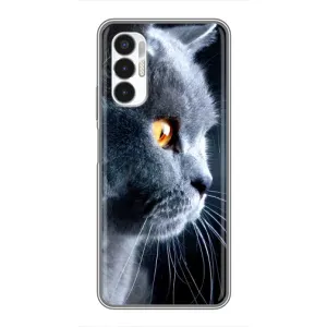 Чохли з Котиками для Tecno POVA 3 (LF7n) (VPrint) (Сірий Кіт)