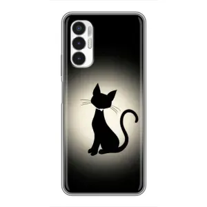 Чохол з принтом для Tecno POVA 3 (LF7n) (AlphaPrint) Модні коти (Силует котика)