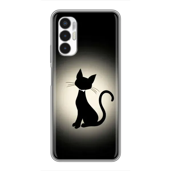 Чехол с принтом «Силуэт котика» для TECNO POVA 3 (LF7n)
