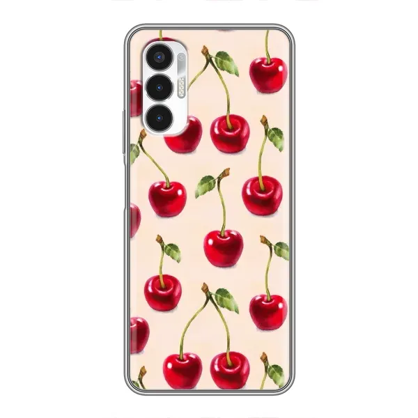 Чехол с принтом «Вишня» для TECNO POVA 3 (LF7n)