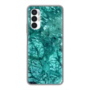 Мраморный чехол на Tecno POVA 3 (LF7n) (VPrint) (Зеленый мрамор)