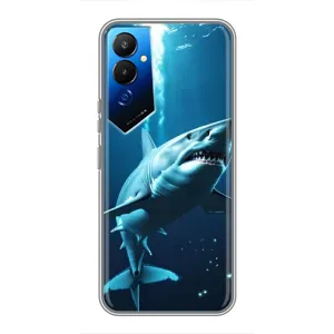 Чехол с картинкой «Хищники» для Tecno POVA 4 (LG7n) (Акула под водой)