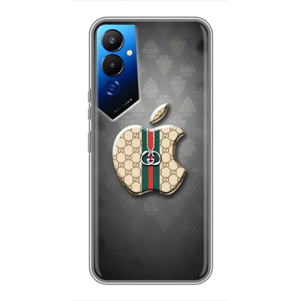 Чехол с принтом «Apple gucci» для TECNO POVA 4 (LG7n)
