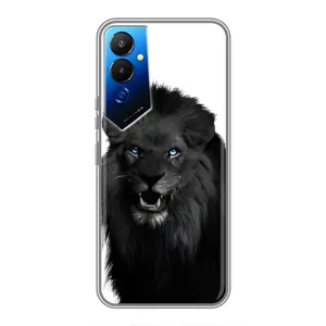 Чехлы с картинками животных Tecno POVA 4 (LG7n) (Черный ЛЕВ)